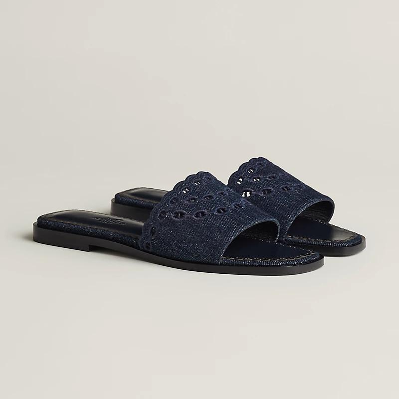 Dép Hermes Gaelle Sandal Nữ Xanh Navy